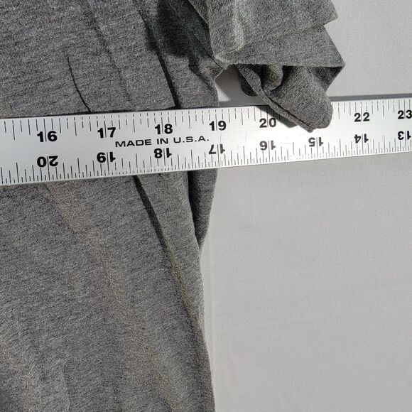 Bella + Canvas Gray T-Shirt Yellow/Orange Graphic Crew Neck Short Sleeves Sz M - Picture 7 of 7